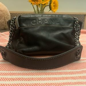 Chanel accordion LAX lamb skin shoulder handbag